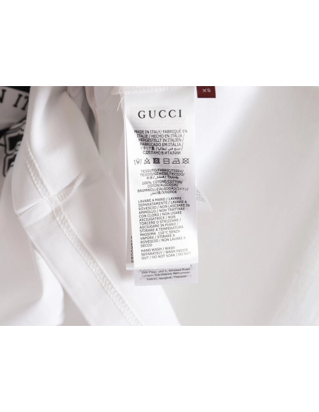 Reps Gucci University Crest Printed Round Neck Short Sleeve T-Shirt,All order with free shipping Reps Gucci