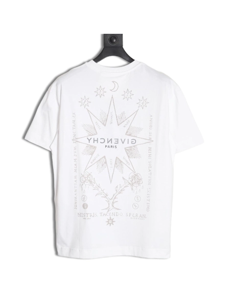 Givenchy eight-pointed star print round neck short-sleeved T-shirt,All order with free shipping Givenchy