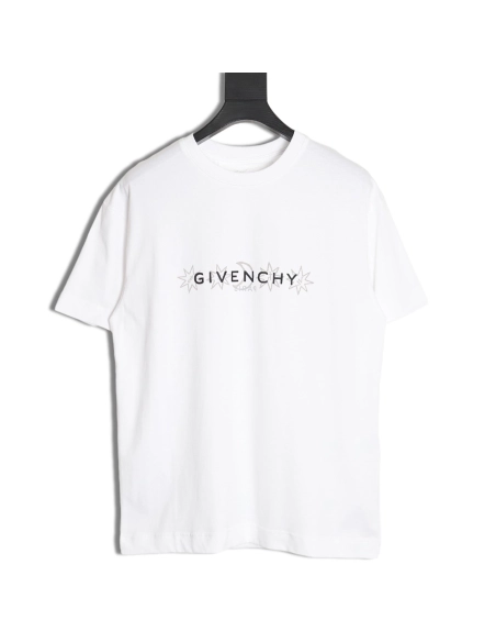 Givenchy eight-pointed star print round neck short-sleeved T-shirt,All order with free shipping Givenchy