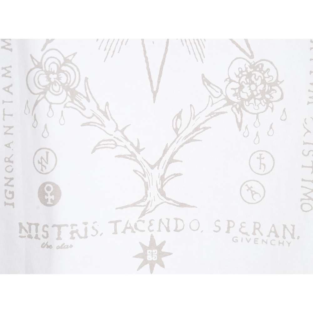 Givenchy eight-pointed star print round neck short-sleeved T-shirt,All order with free shipping Givenchy