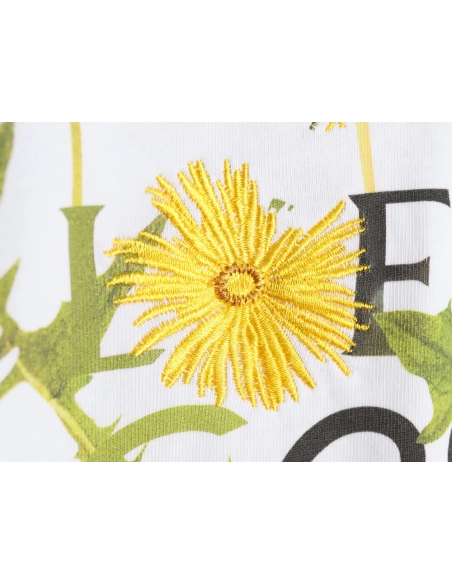 Loewe 24SS floral embroidered print short-sleeved T-shirt,All order with free shipping Loewe