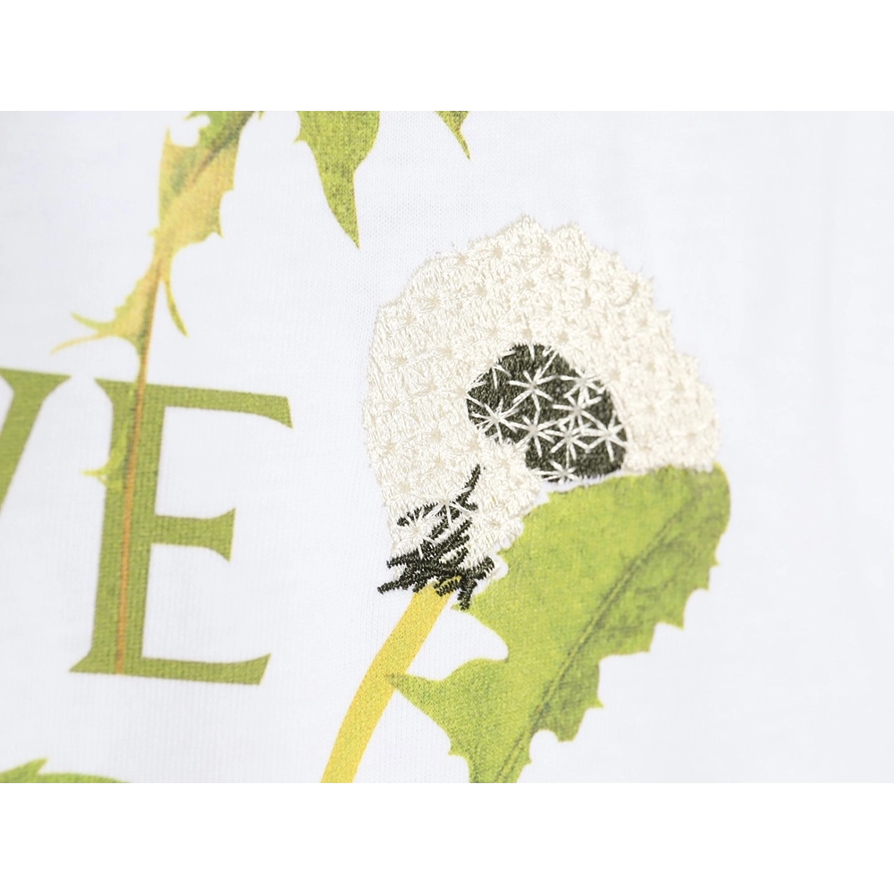 Loewe 24SS floral embroidered print short-sleeved T-shirt,All order with free shipping Loewe