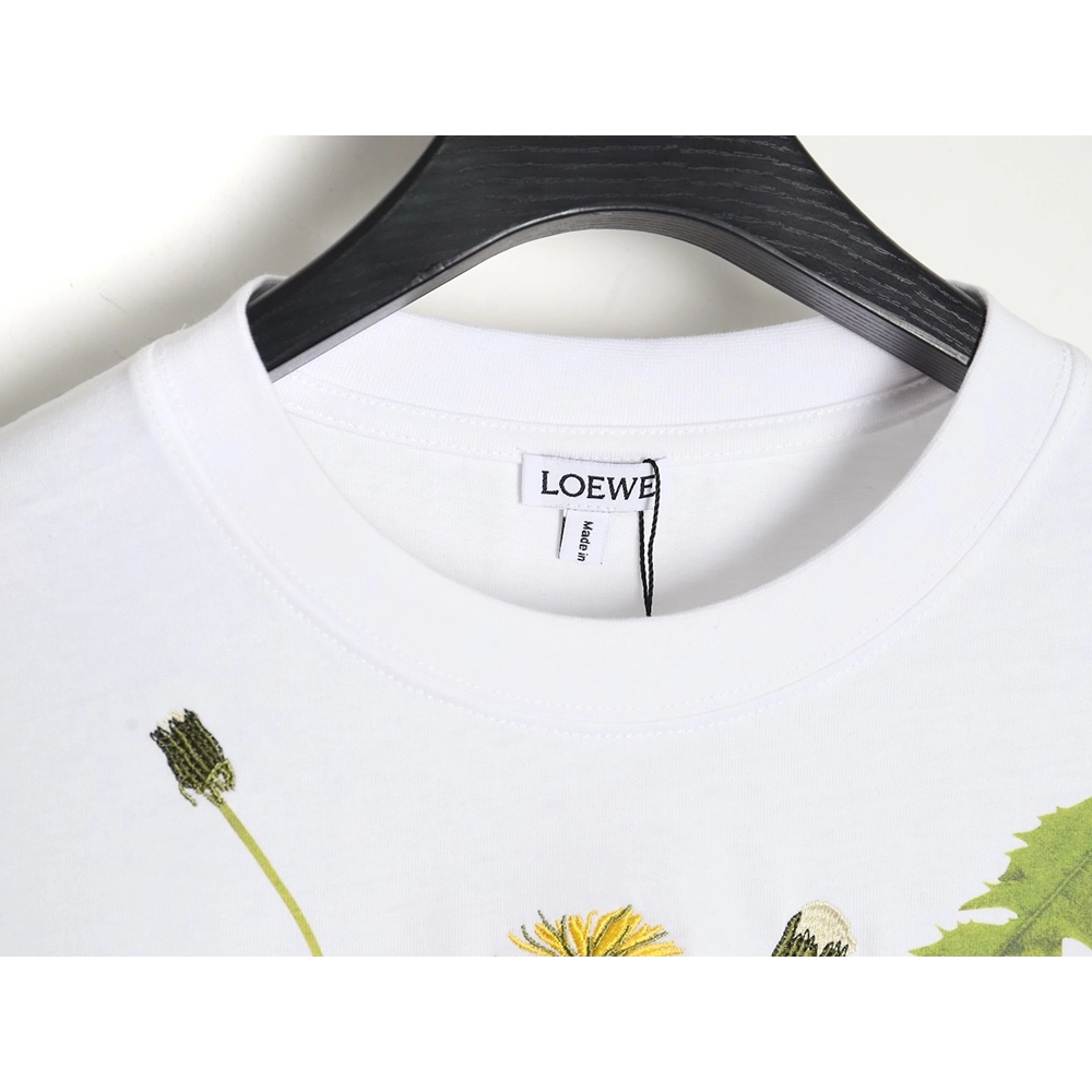 Loewe 24SS floral embroidered print short-sleeved T-shirt,All order with free shipping Loewe