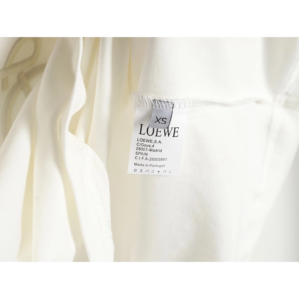 Loewe 24SS misplaced letter embroidered logo short-sleeved T-shirt,All order with free shipping Loewe