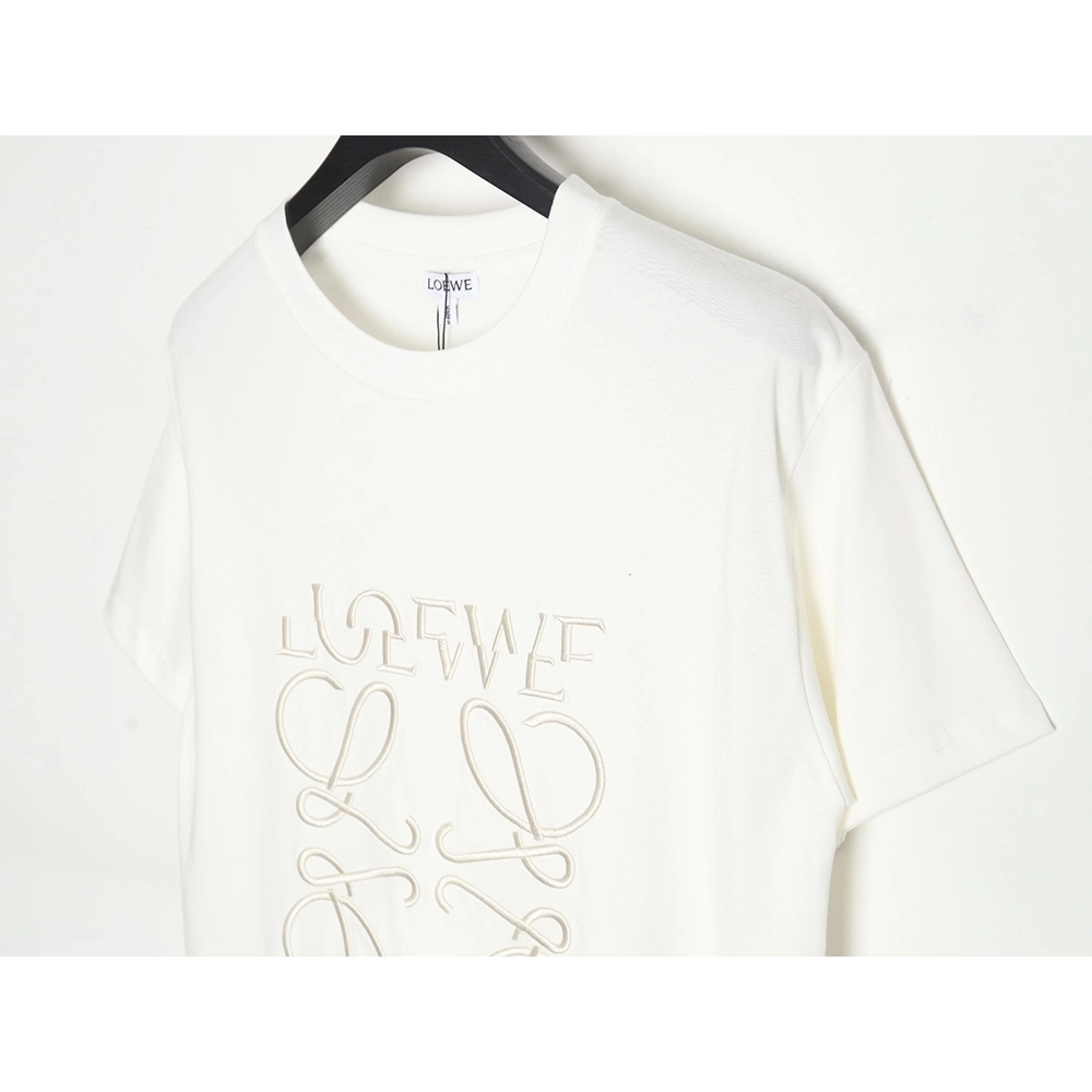 Loewe 24SS misplaced letter embroidered logo short-sleeved T-shirt,All order with free shipping Loewe