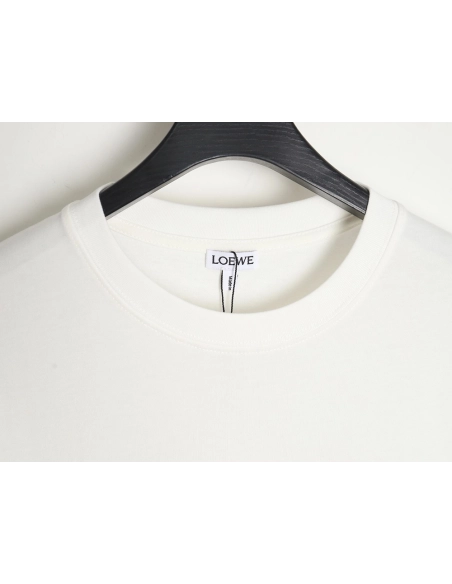 Loewe 24SS misplaced letter embroidered logo short-sleeved T-shirt,All order with free shipping Loewe