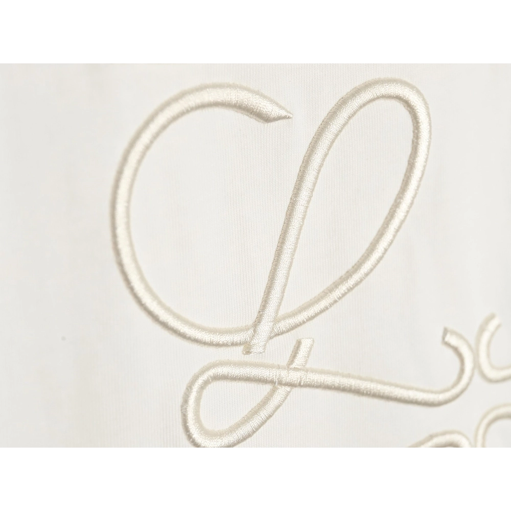 Loewe 24SS misplaced letter embroidered logo short-sleeved T-shirt,All order with free shipping Loewe