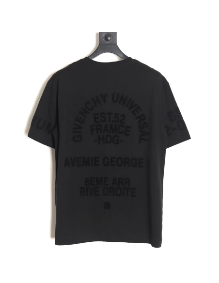 Givenchy 24SS flocked letter print short-sleeved T-shirt,All order with free shipping Givenchy