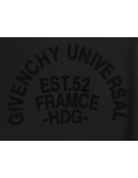 Givenchy 24SS flocked letter print short-sleeved T-shirt,All order with free shipping Givenchy