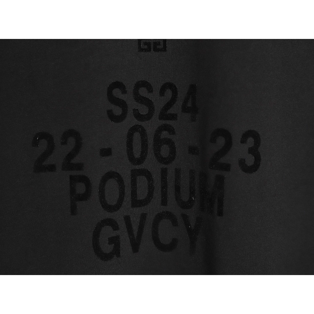 Givenchy 24SS flocked letter print short-sleeved T-shirt,All order with free shipping Givenchy