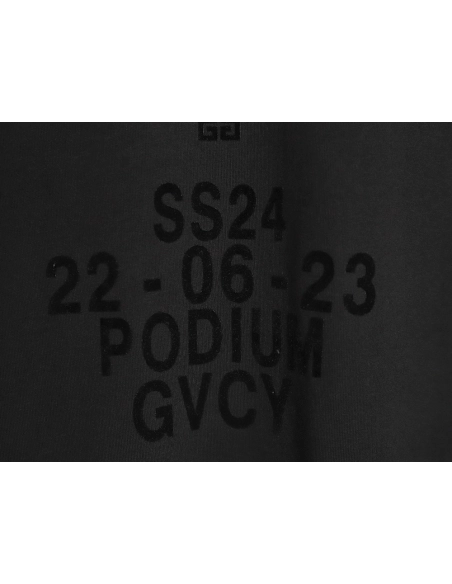 Givenchy 24SS flocked letter print short-sleeved T-shirt,All order with free shipping Givenchy