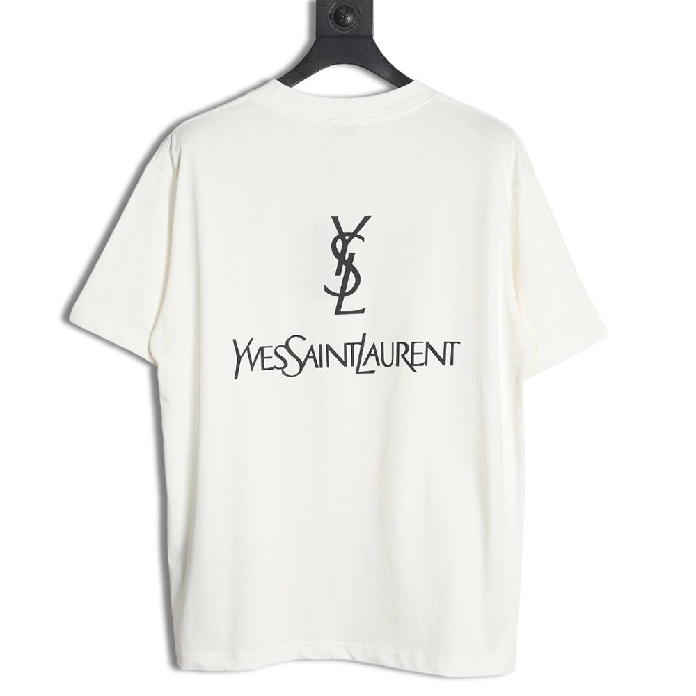 Saint Laurent 24SS classic printed l0go letter short-sleeved T-shirt,All order with free shipping Saint Laurent