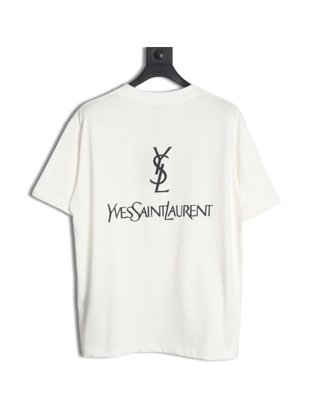 Saint Laurent 24SS classic printed l0go letter short-sleeved T-shirt,All order with free shipping Saint Laurent