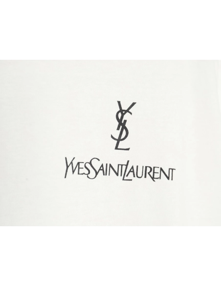 Saint Laurent 24SS classic printed l0go letter short-sleeved T-shirt,All order with free shipping Saint Laurent
