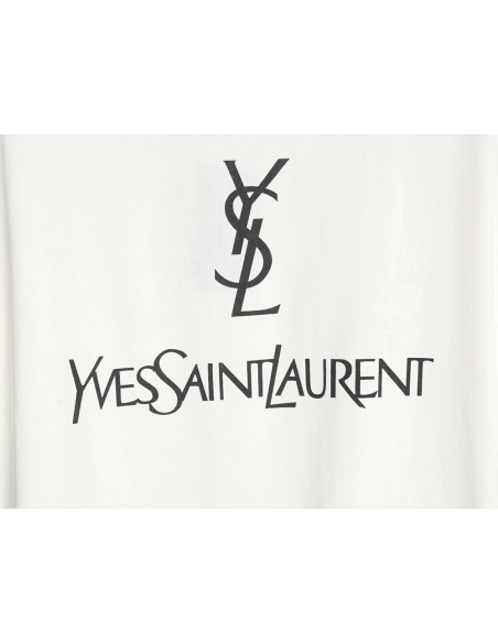 Saint Laurent 24SS classic printed l0go letter short-sleeved T-shirt,All order with free shipping Saint Laurent