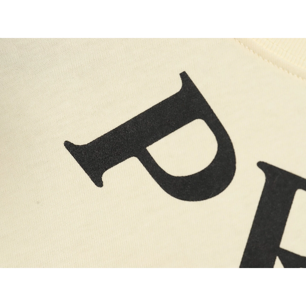 Prada 24SS collar necklace large letters l0go short-sleeved T-shirt,All order with free shipping Prada