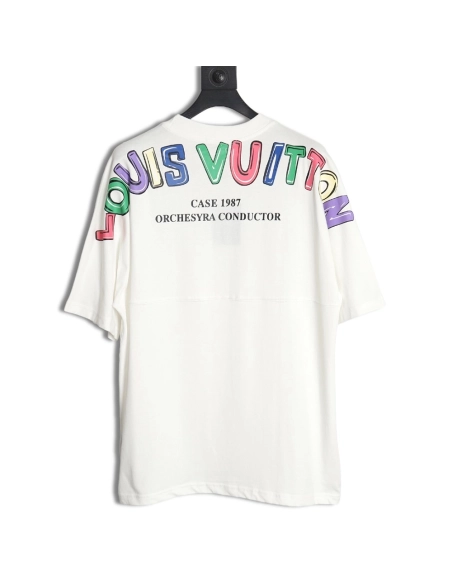 Reps Louis Vuitton 24SS colorful letter logo print short-sleeved T-shirt,All order with free shipping Reps Louis Vuitton