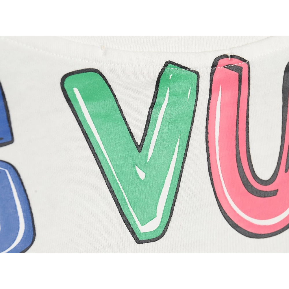 Reps Louis Vuitton 24SS colorful letter logo print short-sleeved T-shirt,All order with free shipping Reps Louis Vuitton