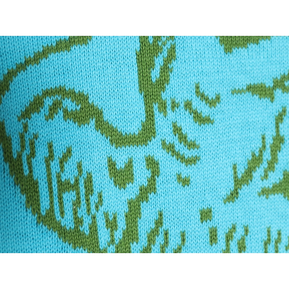 Reps Louis Vuitton 24SS Fox Terrier jacquard knitted short-sleeved T-shirt,All order with free shipping Reps Louis Vuitton