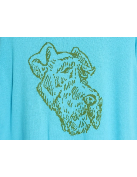 Reps Louis Vuitton 24SS Fox Terrier jacquard knitted short-sleeved T-shirt,All order with free shipping Reps Louis Vuitton