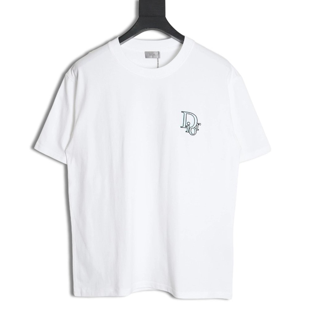 Dior 24ss light green graffiti logo short sleeve T-shirt,All order with free shipping Dior