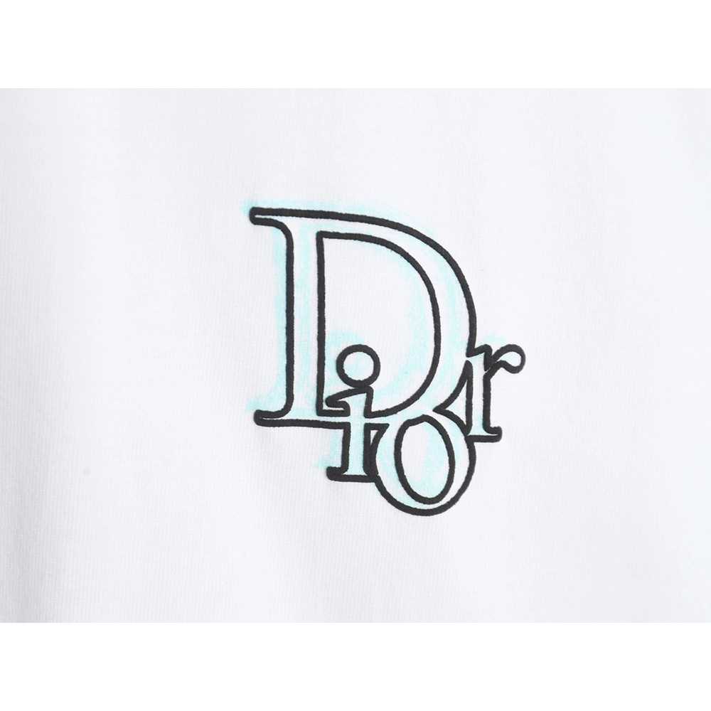 Dior 24ss light green graffiti logo short sleeve T-shirt,All order with free shipping Dior