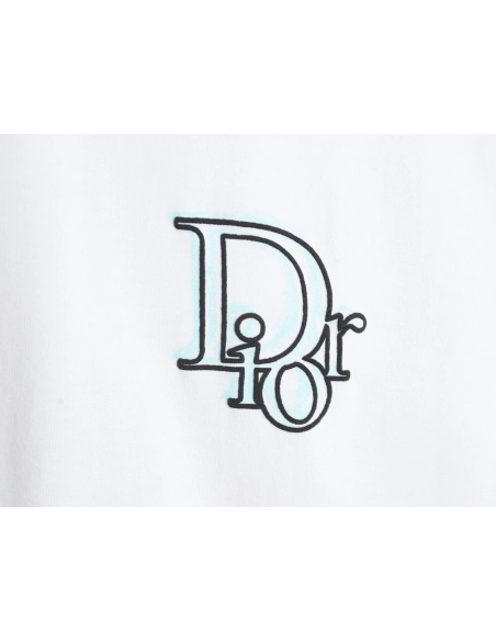 Dior 24ss light green graffiti logo short sleeve T-shirt,All order with free shipping Dior