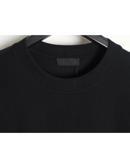 Prada 3D logo embroidered short-sleeved T-shirt,All order with free shipping Prada