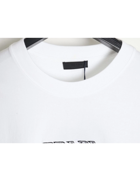 Prada 3D logo embroidered short-sleeved T-shirt,All order with free shipping Prada