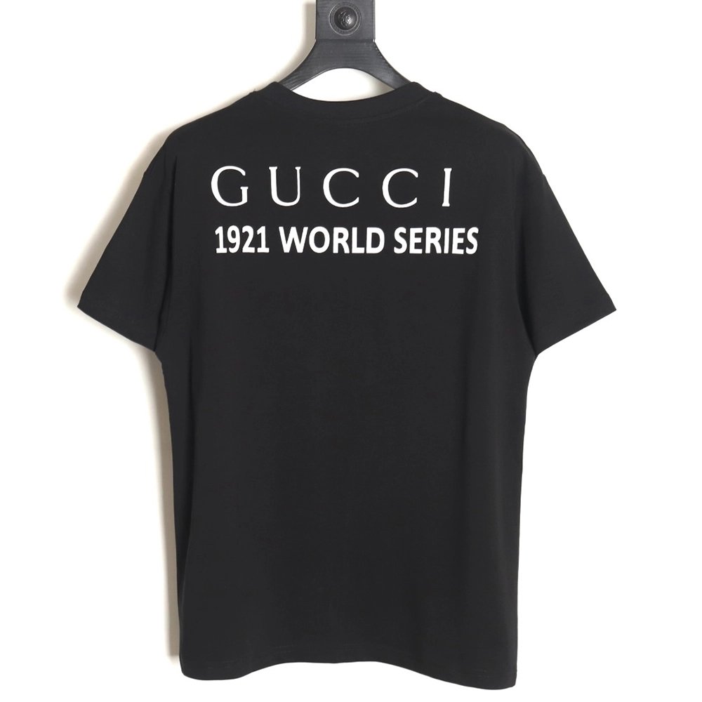 Reps Gucci 1921 Commemorative Edition Letter Print Short Sleeve T-Shirt TSK1,All order with free shipping Reps Gucci