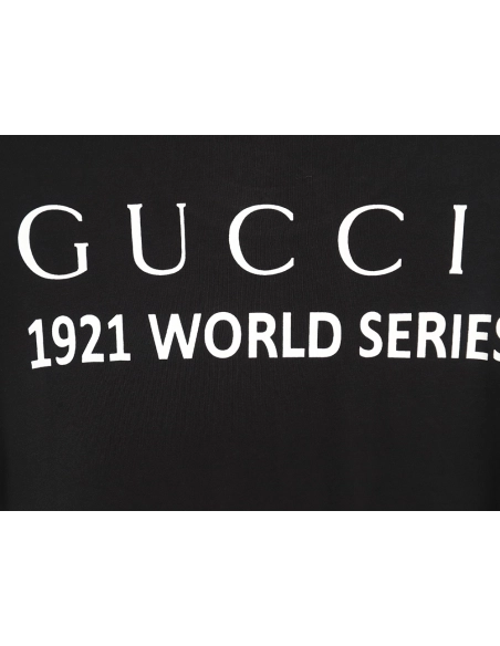 Reps Gucci 1921 Commemorative Edition Letter Print Short Sleeve T-Shirt TSK1,All order with free shipping Reps Gucci