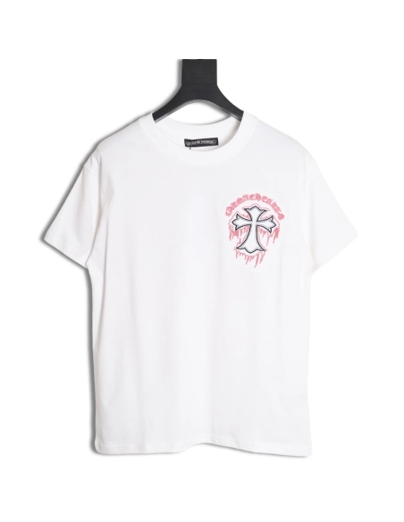 Chrome Hearts Cross Embroidered Short Sleeve T-Shirt TSK1,All order with free shipping Chrome Hearts with free shipping