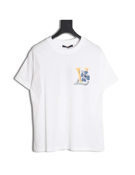 Reps Louis Vuitton 24ss colorful gradient letter print short-sleeved T-shirt TSK1,All order with free shipping Tshirt