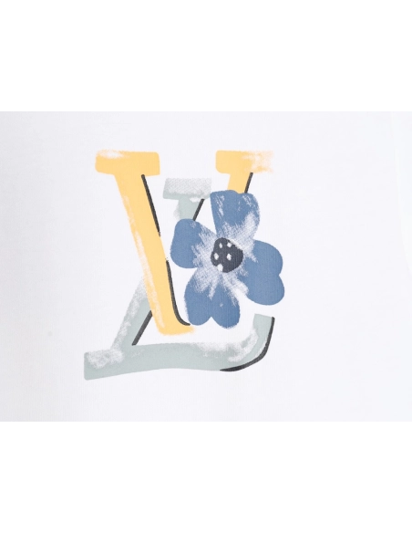 Reps Louis Vuitton 24ss colorful gradient letter print short-sleeved T-shirt TSK1,All order with free shipping Tshirt