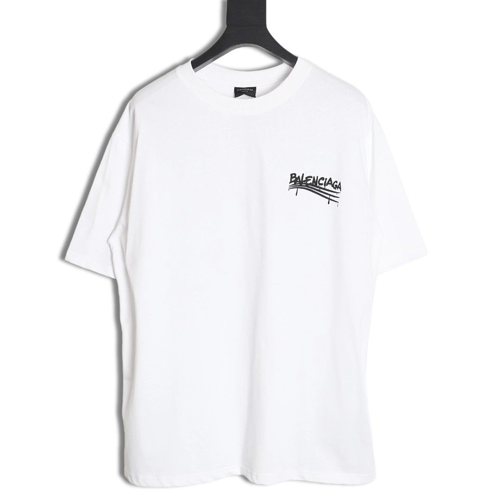 Balenciaga Chest Graffiti LOGO Short Sleeve T-Shirt TSK1,All order with free shipping Balenciaga