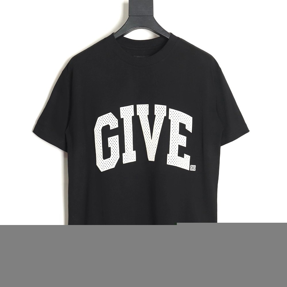 Givenchy front and back lettering embroidered short-sleeved T-shirt TSK2,All order with free shipping Givenchy
