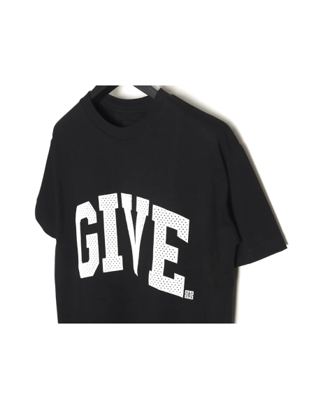 Givenchy front and back lettering embroidered short-sleeved T-shirt TSK2,All order with free shipping Givenchy