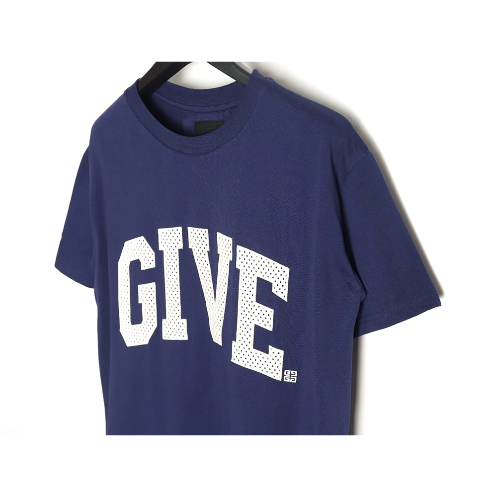 Givenchy front and back lettering embroidered short-sleeved T-shirt TSK1,All order with free shipping Givenchy