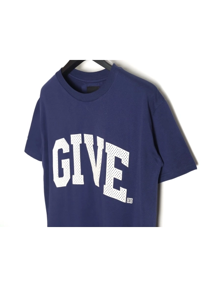 Givenchy front and back lettering embroidered short-sleeved T-shirt TSK1,All order with free shipping Givenchy