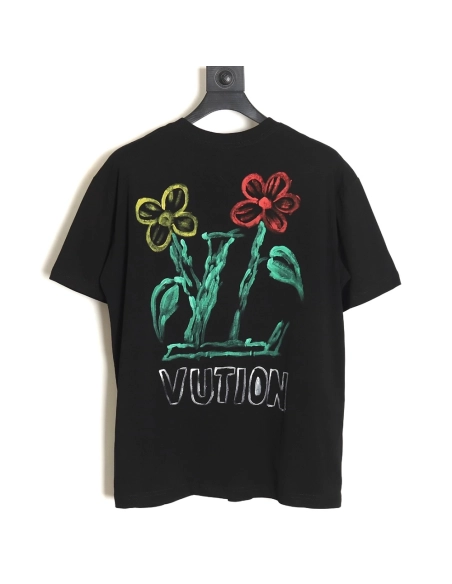 Reps Louis Vuitton Graffiti Flower Series Short Sleeve T-shirt_TSK1,All order with free shipping Reps Louis Vuitton