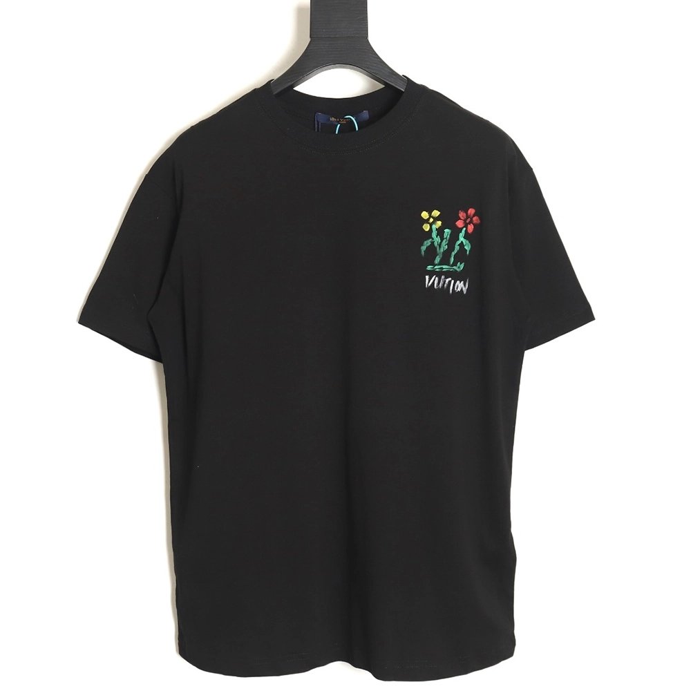 Reps Louis Vuitton Graffiti Flower Series Short Sleeve T-shirt_TSK1,All order with free shipping Reps Louis Vuitton