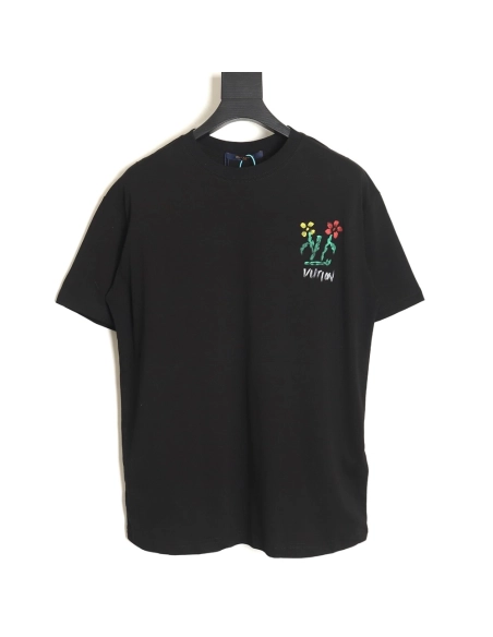 Reps Louis Vuitton Graffiti Flower Series Short Sleeve T-shirt_TSK1,All order with free shipping Reps Louis Vuitton