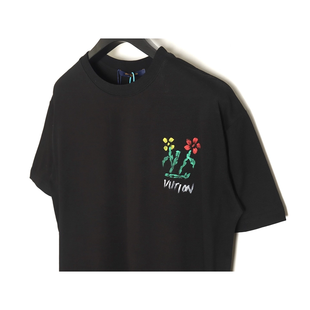 Reps Louis Vuitton Graffiti Flower Series Short Sleeve T-shirt_TSK1,All order with free shipping Reps Louis Vuitton