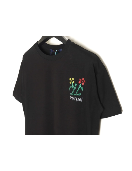 Reps Louis Vuitton Graffiti Flower Series Short Sleeve T-shirt_TSK1,All order with free shipping Reps Louis Vuitton