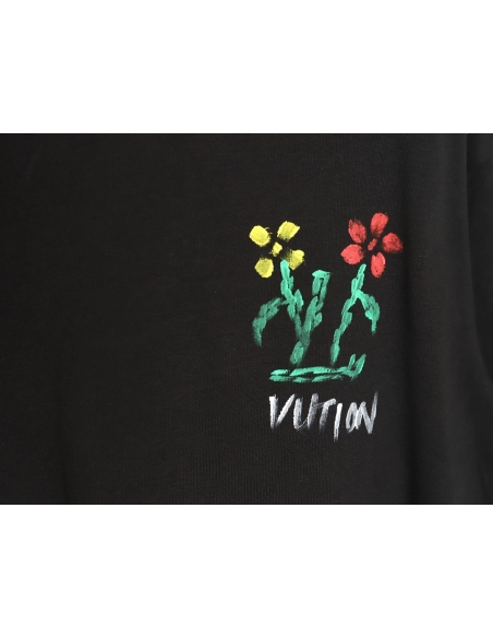 Reps Louis Vuitton Graffiti Flower Series Short Sleeve T-shirt_TSK1,All order with free shipping Reps Louis Vuitton