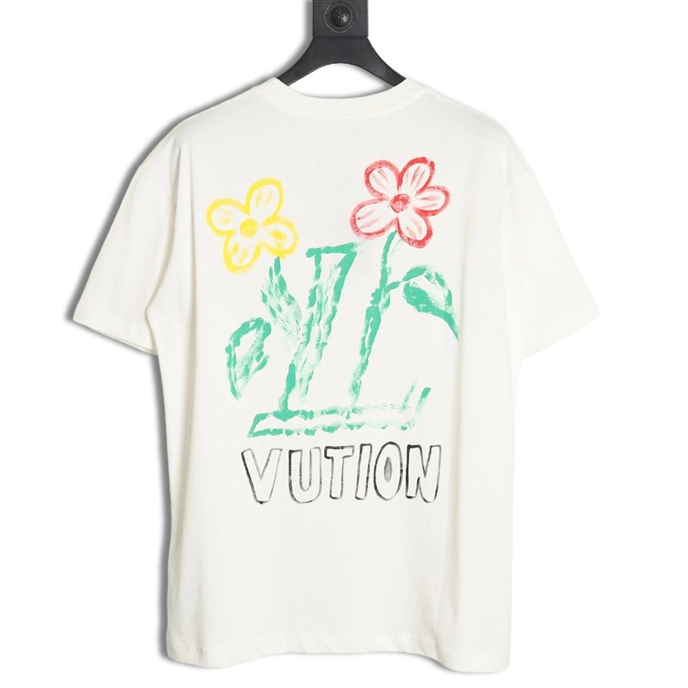 Reps Louis Vuitton Graffiti Flower Series Short Sleeve T-shirt,All order with free shipping Reps Louis Vuitton