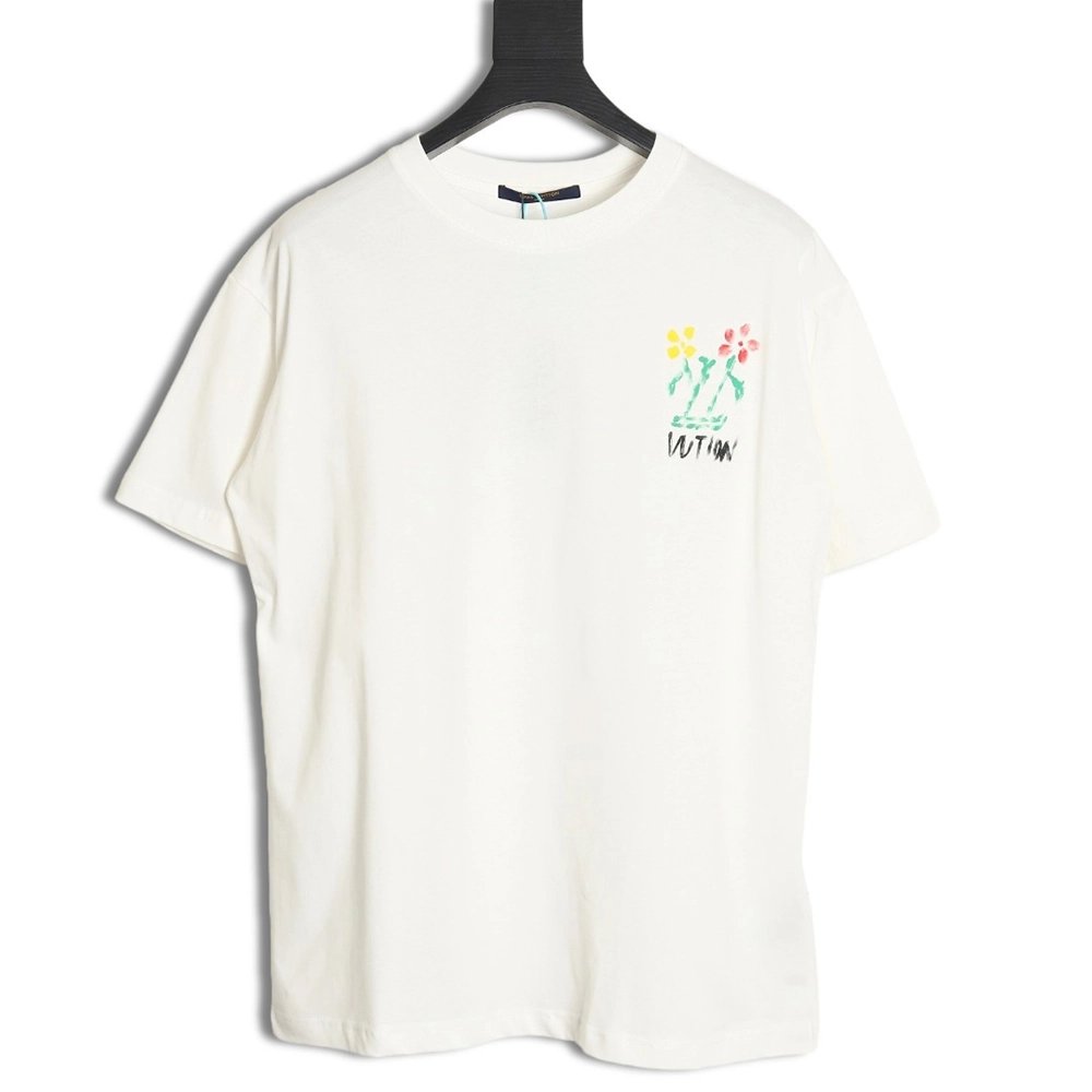 Reps Louis Vuitton Graffiti Flower Series Short Sleeve T-shirt,All order with free shipping Reps Louis Vuitton