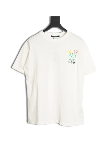 Reps Louis Vuitton Graffiti Flower Series Short Sleeve T-shirt,All order with free shipping Reps Louis Vuitton