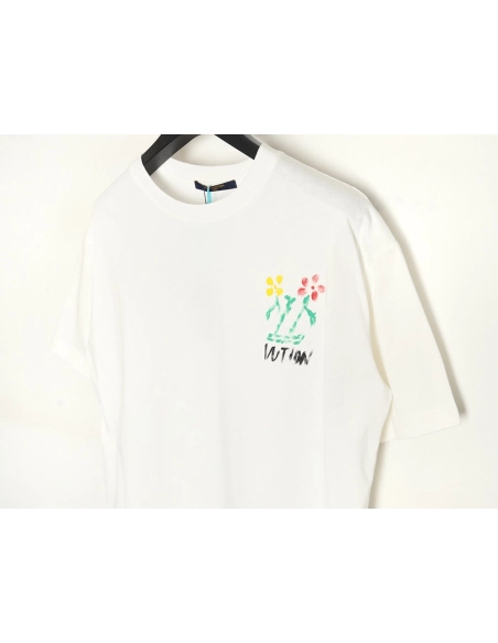 Reps Louis Vuitton Graffiti Flower Series Short Sleeve T-shirt,All order with free shipping Reps Louis Vuitton
