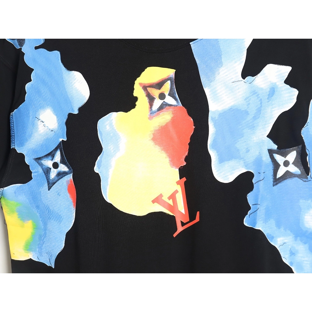 Reps Louis Vuitton Watercolor Graffiti Short Sleeve T-Shirt_TSK1,All order with free shipping Reps Louis Vuitton